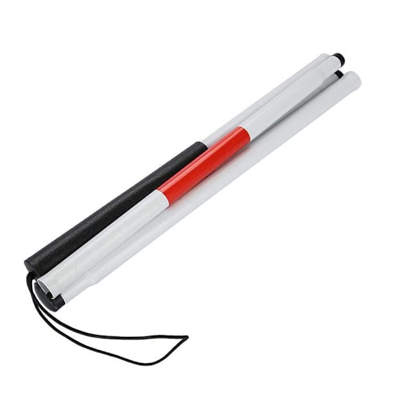Blindestok, sammenklappelig blindestok i aluminium, kompatibel med synshandicappede