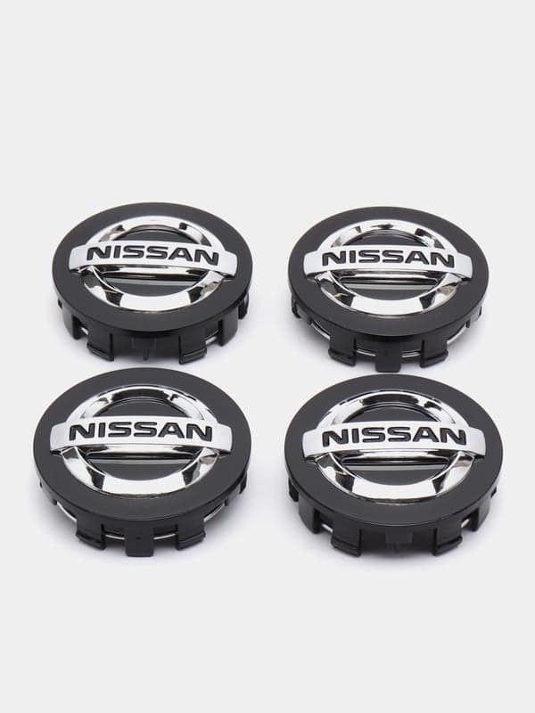 Nissan Senterkopper / Hjulkapsler Bilemblem - 4-pakning 85 60mm - Silver