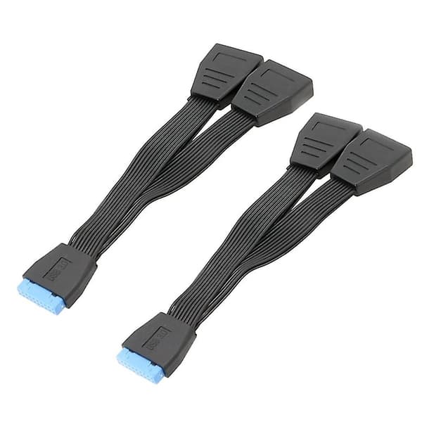 USB 3.0 19-bens Header 1 til 2 Splitter Bundkortkabel Ikke Mere Rod 15cm