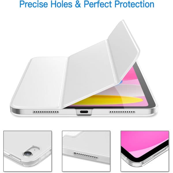 Case for iPad (A16) 11th/10th Generation (2025/2022), Slim Stand Hard Back Case Auto Wake/Sleep Function Rosa