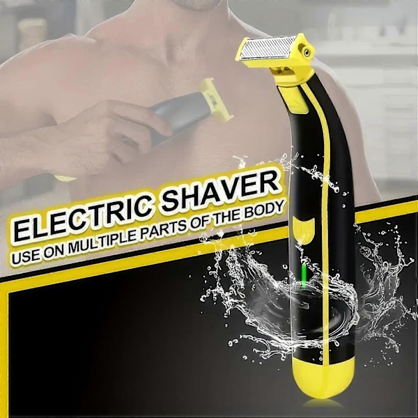 Hårfjerning til mænd Intim Hårtrimmer Maskine Klipper Trimmer til Skridtet Elektrisk Epilator Damebarbering Sort Gul ABS