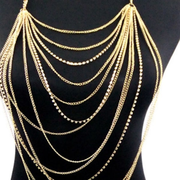 Halsband Kedja Statement Halsband Kroppskedja