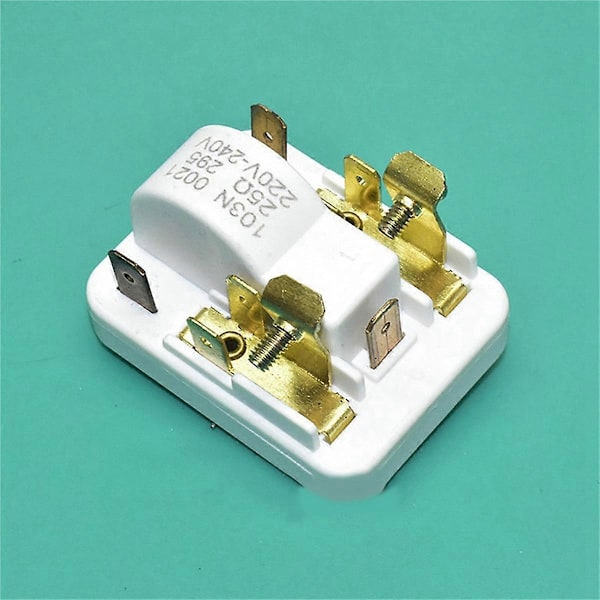 Refrigerator Freezer Compressor PTC 103N 0021 Overload Protector Relay 220V 25Ohm Refrigerator, CJY White