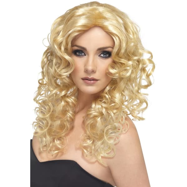Smiffys Dam/Dam Glamour Peruk One Size Blond Blonde One Size