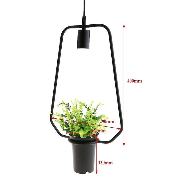 E27 Pendellampe Lys Jernplanter Hengende Taklamper Lampe Dekor #7