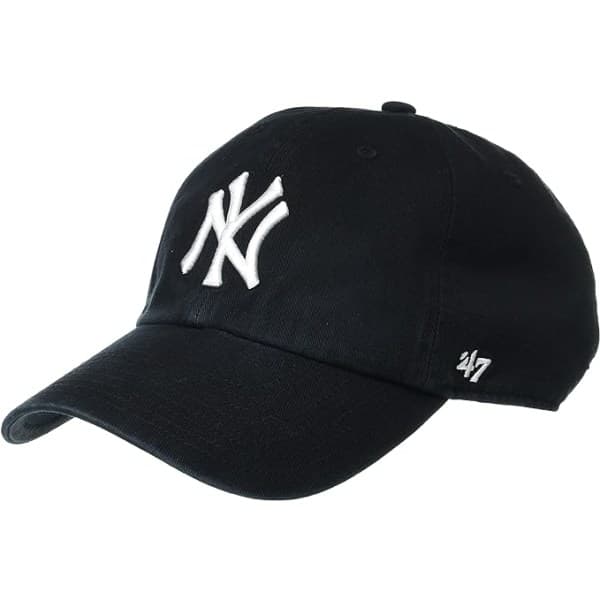 47 New York Yankees Justerbar Baseball Caps (Sort Brodering)