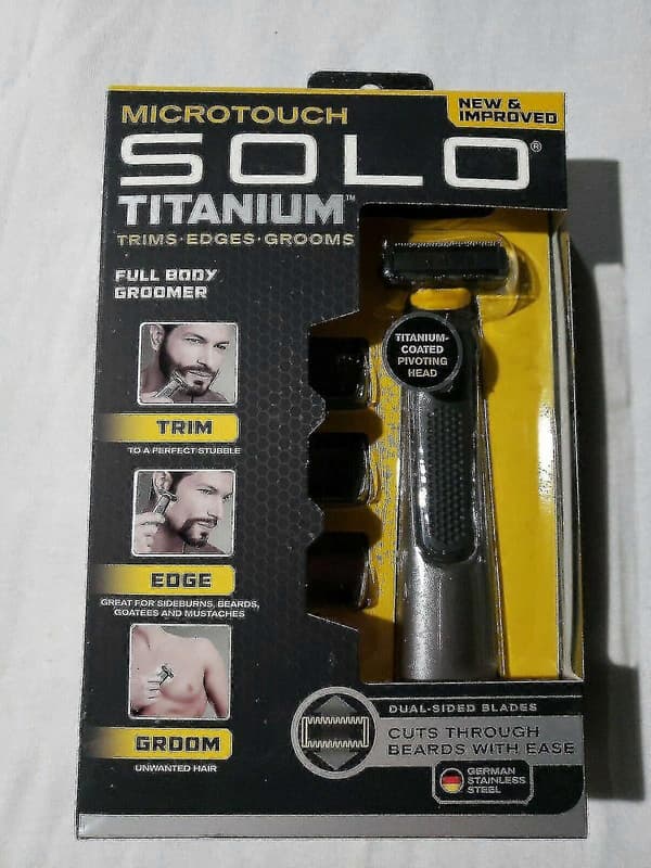 Micro Touch Solo Titanium Ansigt / Helkropsplejer Trimmer Kanter Plejer