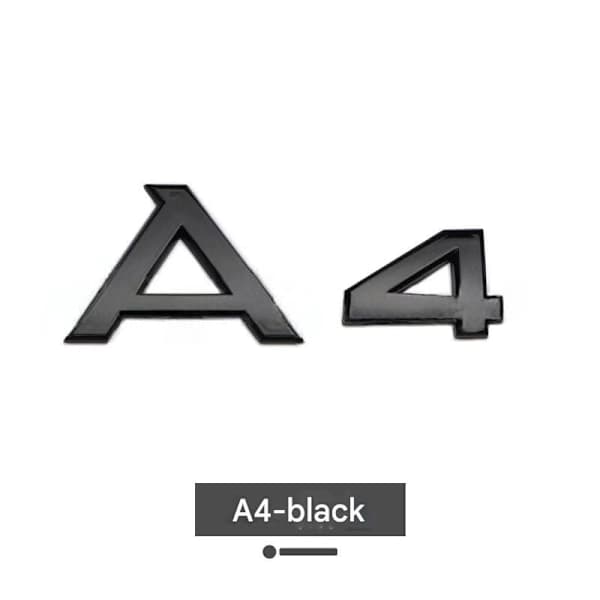 Mat sort Audi A3 bagemblem - Stilfuld sort tekst for et moderne og elegant look. Forbedr udseendet af din Audi