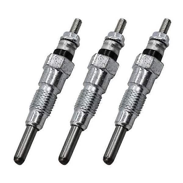 3 STK 15951-65510 1595165510 15951-65512 Motorvarmer Gløderør 10mm til Kubota Motor D650 D750 D Silver