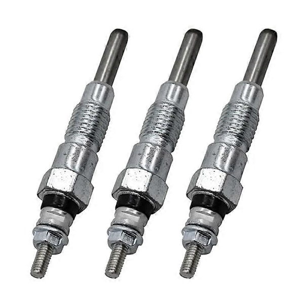 3 STK 15951-65510 1595165510 15951-65512 Motorvarmer Gløderør 10mm til Kubota Motor D650 D750 D Silver