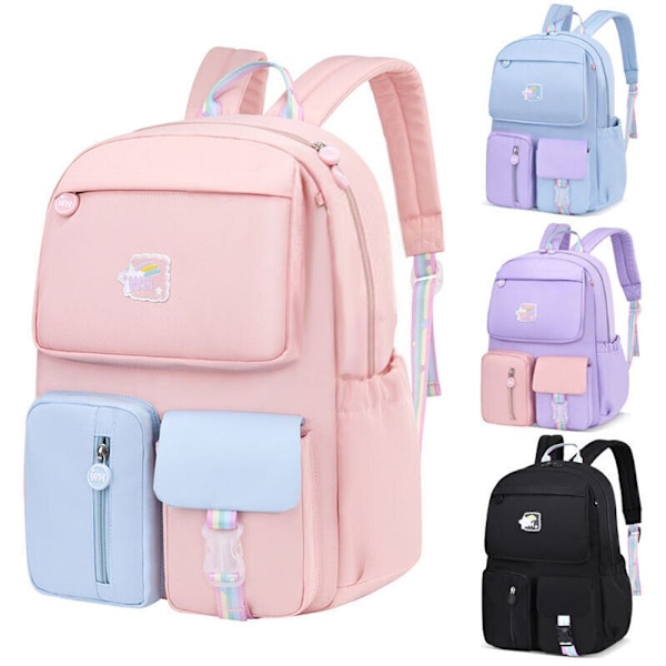 Vanntette skolesekker for bar Blue Pink