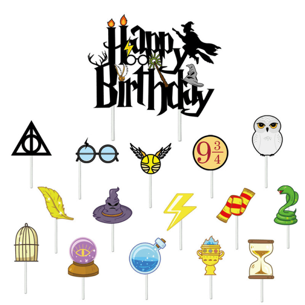 Harry Potter troldmandstema festdekoration børnefødselsdagssæt B
