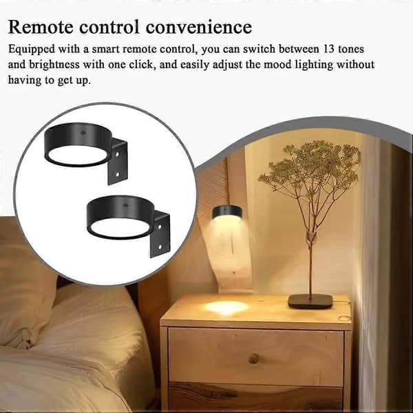 2 stk. billedlys LED magnetisk kunstdisplaylys batteridrevet magnetisk dæmpbar maleri spotlight m/ 13 belysninger