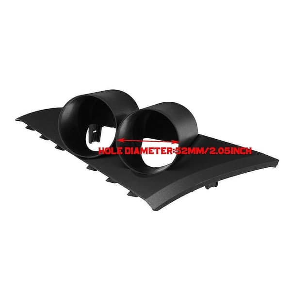52MM Bil Mat Sort Målerholder Instrumentbræt Montering Dobbelt Målerholdere til Falcon 2002-2011 matte black