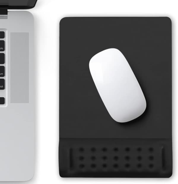 Gaming Mouse Pad with Wrist Rest, Ergonomic Wrist Support for Computer Mouse, Black