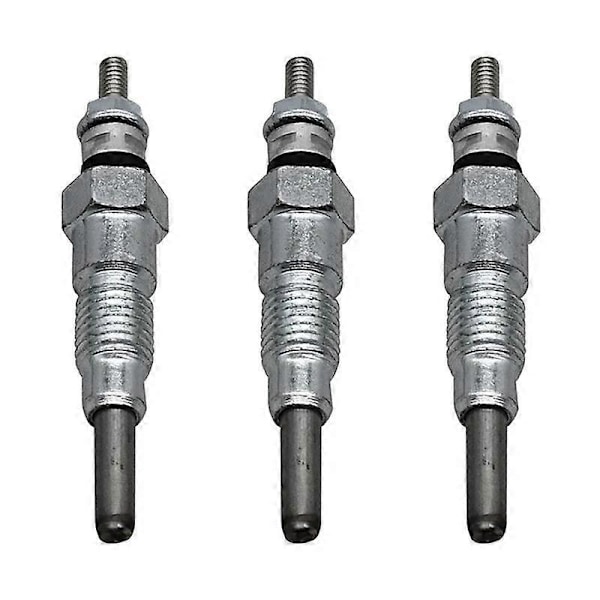 3 STK 15951-65510 1595165510 15951-65512 Motorvarmer Gløderør 10mm til Kubota Motor D650 D750 D Silver