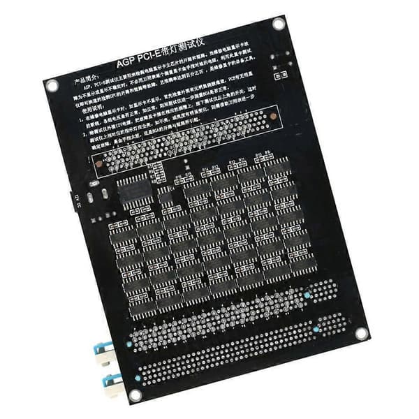 AGP PCI-E X16 Dubbelriktad Display Grafikkort Testare Diagnostikverktyg black