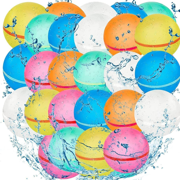 Reusable water balloons, summer things for kids 24 pcs