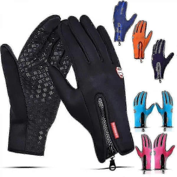 Freezer Storage Gloves, Warm Winter Gloves Waterproof Touchscreen Function IDCJY Navy Blue Navy blue S