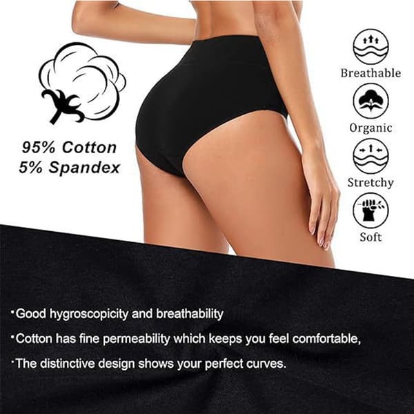 High-waisted briefs (5-pack) Black XXL Black Black M