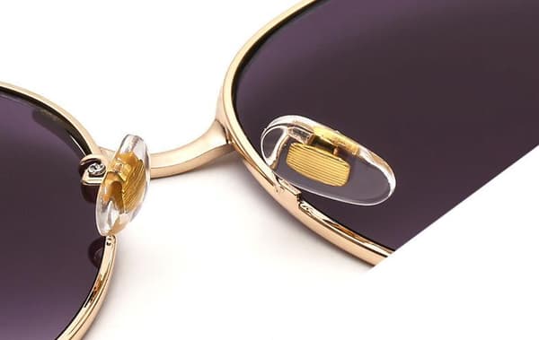Kvinders solbriller metal med perle oversized Lilla Purple one size
