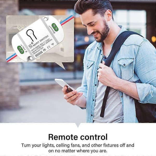 Tuya/Ewelink WiFi Mini Smart Switch Timer 10A/16A Trådløs DIY Smart Afbryder 16A WiFi Breaker