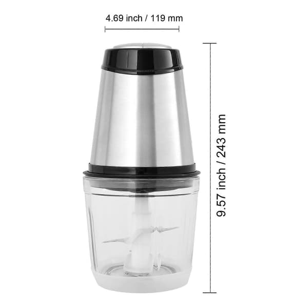Elektrisk Madhakker Foodprocessor 2,5 Kop Glasskål Kødhakker Mixer