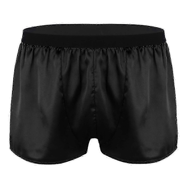 Silke sateng boxershortser og trunks for menn - Basic undertøyshorts størrelse black M