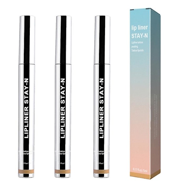 3 stk. Lip Liner Peel Off Lip Tattoo Lip Color Langtidsholdbar Holdbar Makeup Nærende