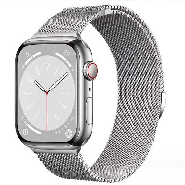 Milanese Loop Armbånd for Apple Watch 44mm 40mm 45mm 49mm 41mm 38mm 42mm 44mm Armbånd iwatch Series 9 3 6 5 SE 7 8 Ultra 2 Starlight - Sølv Sølv silver 38mm/40mm/41mm