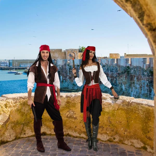 Voksen piratkostume mænd/kvinder piratkostumer