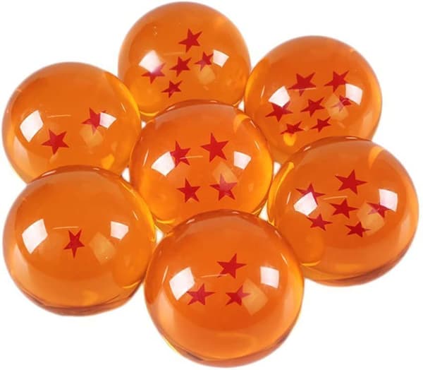 Dragon Balls komplett set i presentförpackning med alla 7 glaskulor CJY