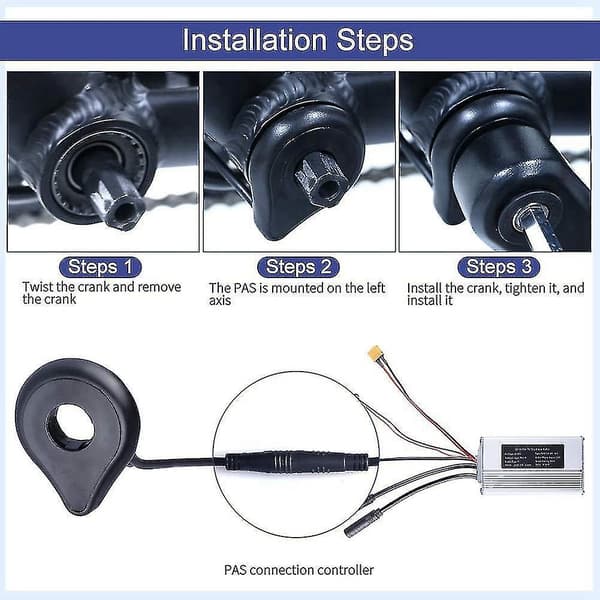 1 stk cykelkraftpedalassistent sensor og 1 stk elektrisk cykel finger tommelfinger gasregulator Ft-21x