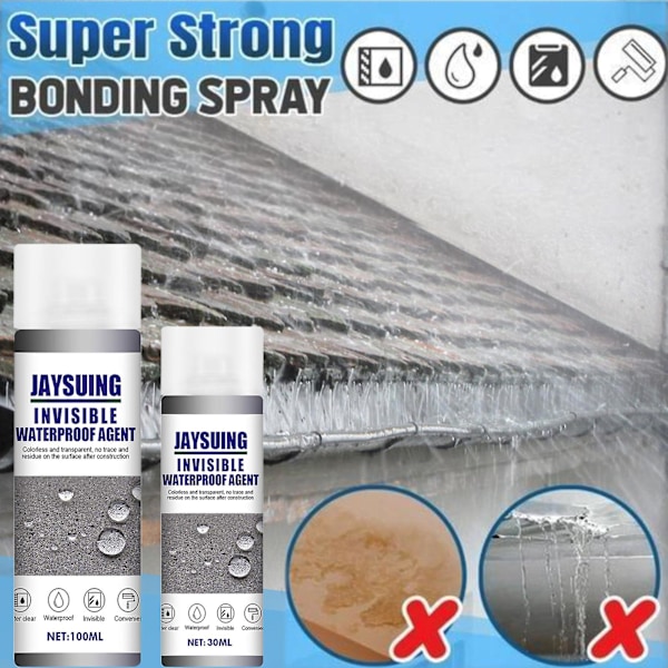3 st Superstarkt Lim Spray Vattentät Omedelbar Tätning Reparation av Trasiga Ytor För Utomhusbruk 30ml (FMY)