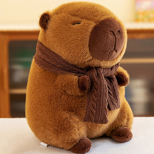 Skjerf Capybara Plysjleketøy Capybara Kosedyr Plysjleketøy 45cm