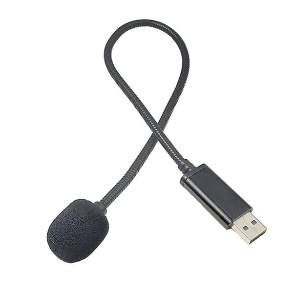 Mini USB-mikrofon for bærbar og stasjonær datamaskin med svanehals for PC