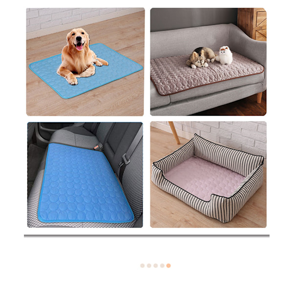 Sommer Pet Pad Katt og Hund Kjølende Nest Pad Pet Cool Pad Sofa Pute Sommer Hund Kjølende Sovepute (50*60 cm, himmelblå)