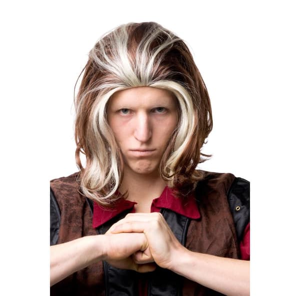 Medieval Viking Wig with Curls Masquerade Bride, CJY Brown Brown en-US