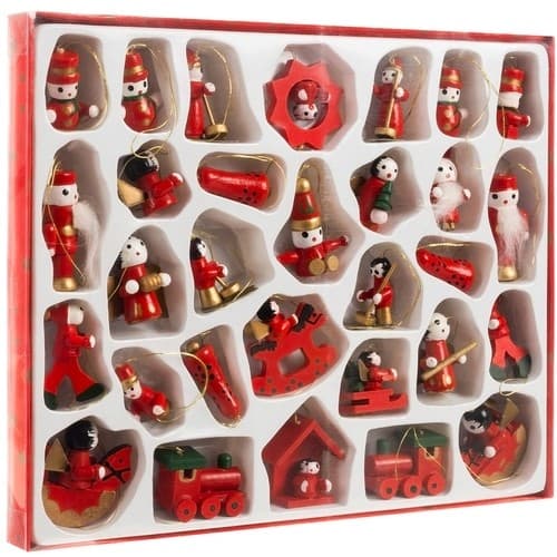 Julgransdekorationer / Träfigurer - 30 st 160