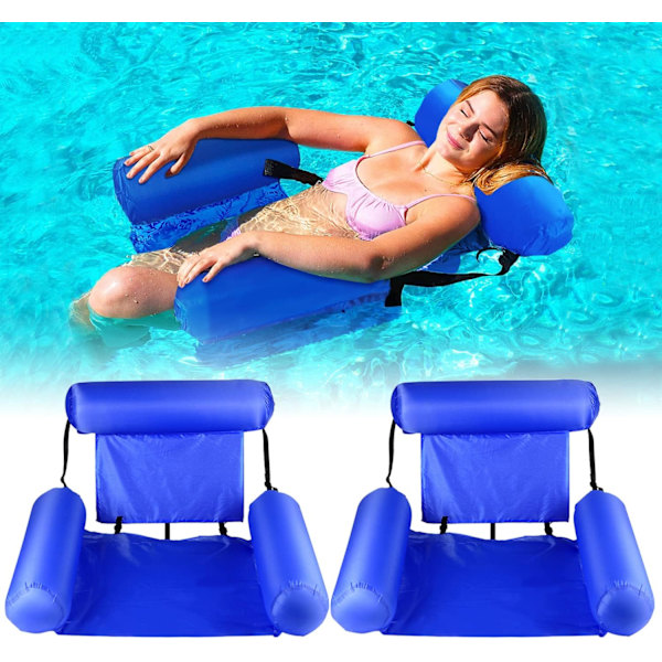 Flytande Stol Poolstolar Uppblåsbar Lazy Vattensäng Loungestol Orange orange