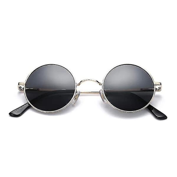 Retro Små Runde Polariserte Solbriller John Lennon Stil for Menn og Kvinner