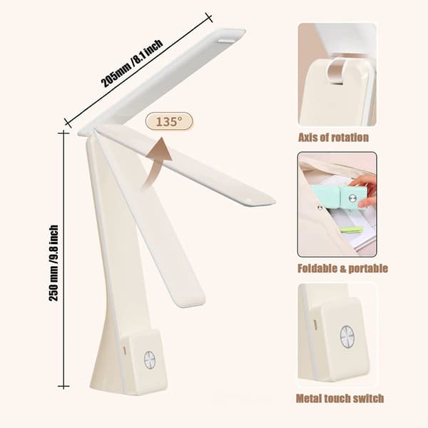 LED Skrivebordslampe Trådløs Lampe HVID white