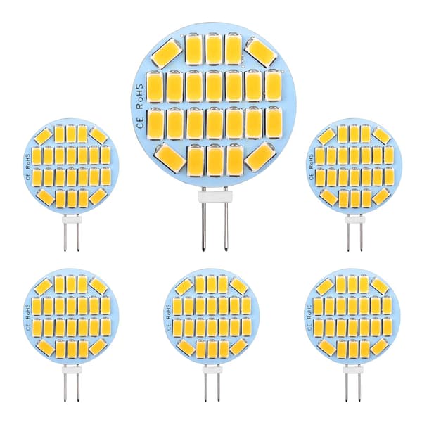 G4 LED 3W, AC12-24V, 300LM Varmvit 3000K, 24x5730 SMD 6-pack