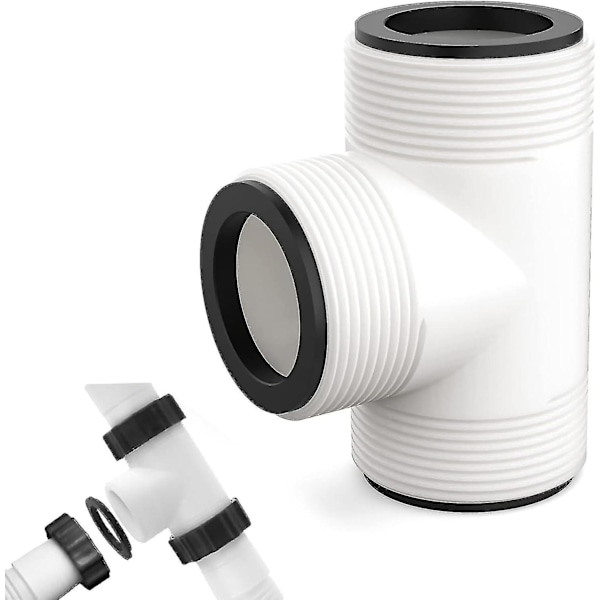 Slangeadapter Erstatning for Intex med 3 L-Ringer - Kobles til 1.5\" Overjordiske Bassengslanger