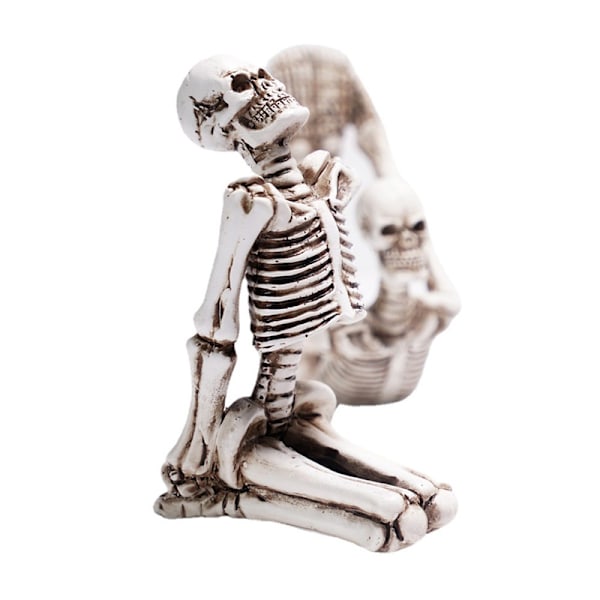 Kreative Yoga-Hodeskaller Figurer Personlige Halloween Harpiks Ornamenter Til Hjemmet Stue Kontor Dekoration 4PCS