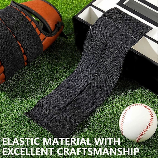 Baseball Softball Hanske Stropp Tykk Høy Elastisk Baseball Hanske Wrap Bånd for Rask Lommeformasjon Justerbar Varm Hanske Behandling for Damp eller Varme Black