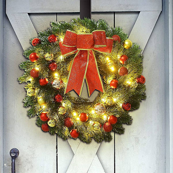 30 cm julkrans med LED-belysning
