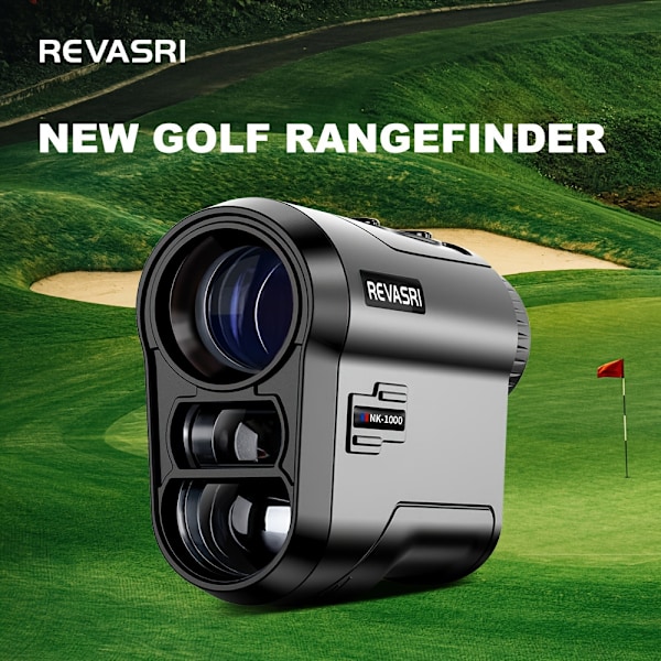REVASRI 914,4m Golfavståndsmätare med flaggvibration och lutningskompensation, USB-C-laddning, 6x förstoring monokulär golfer