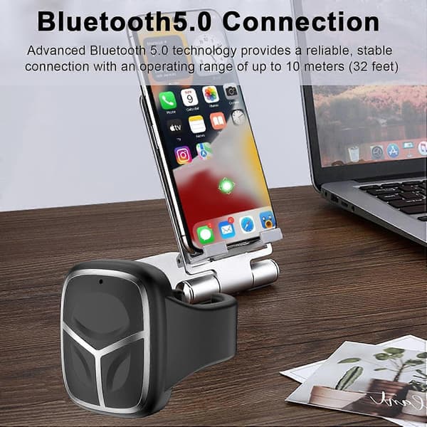 Wireless Bluetooth Mouse Mini Intelligent Handheld Finger Ring Mouse Bluetooth Portable Laptop Mouse Rechargeable Remote Control Thumb Mouse (FMY)