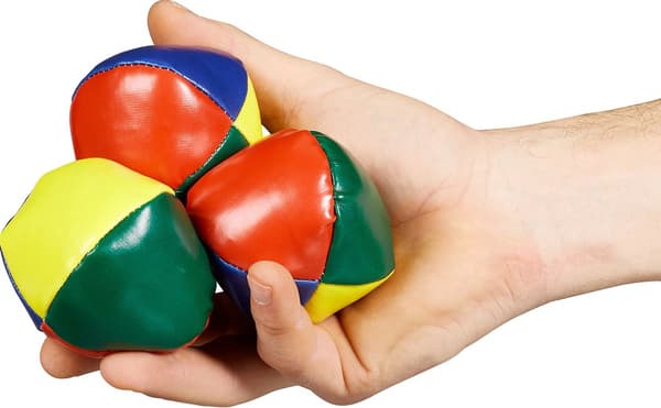 Jongleringsbolde - sæt med 5 - Ø 6,5 cm